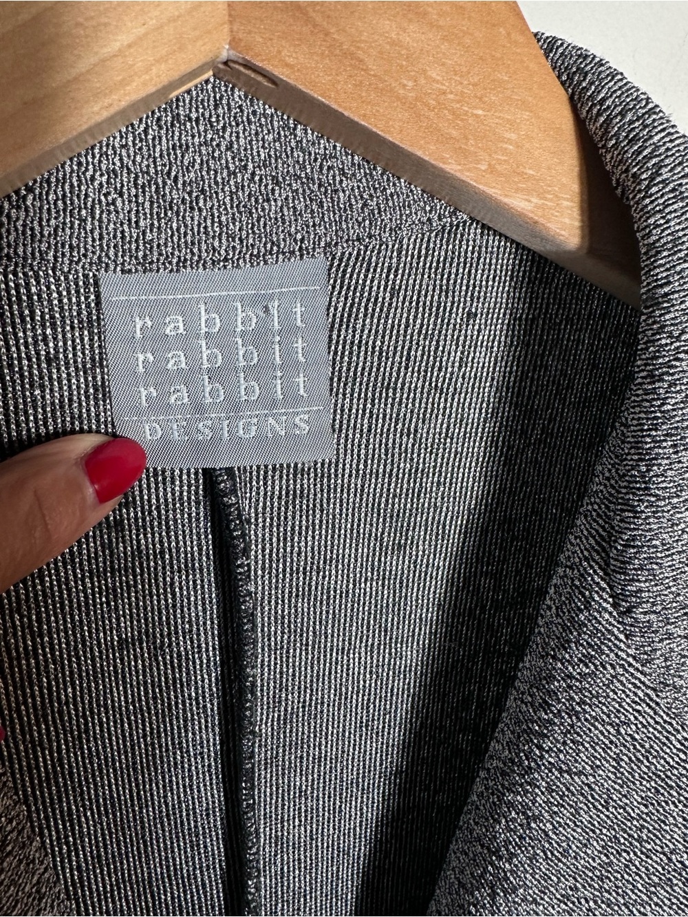 Vintage Rabbit Rabbit Rabbit Gray Blazer - Picture 4 of 8